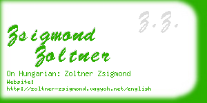 zsigmond zoltner business card